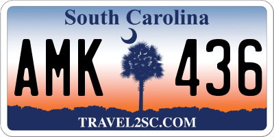 SC license plate AMK436