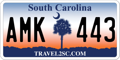 SC license plate AMK443