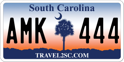 SC license plate AMK444