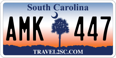 SC license plate AMK447