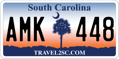 SC license plate AMK448