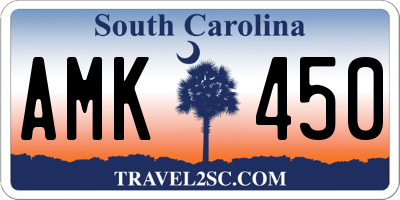 SC license plate AMK450