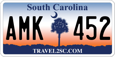 SC license plate AMK452