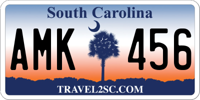 SC license plate AMK456