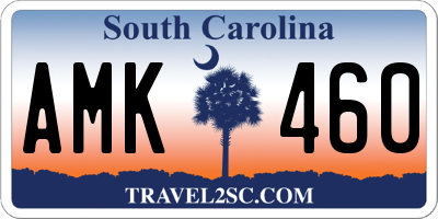 SC license plate AMK460