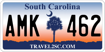 SC license plate AMK462