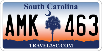 SC license plate AMK463