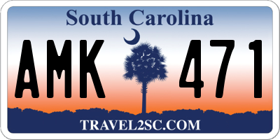 SC license plate AMK471