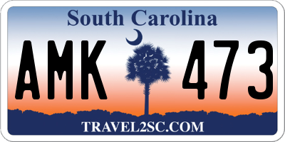 SC license plate AMK473