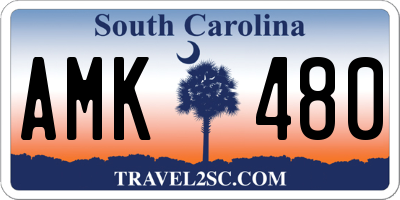 SC license plate AMK480