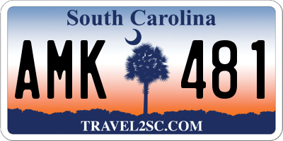 SC license plate AMK481