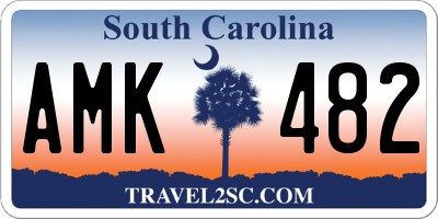SC license plate AMK482