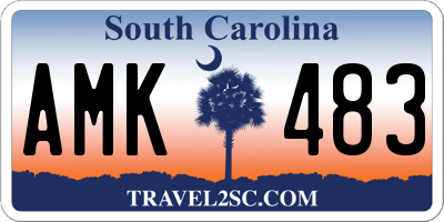 SC license plate AMK483