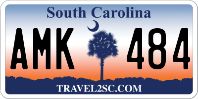 SC license plate AMK484