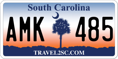 SC license plate AMK485