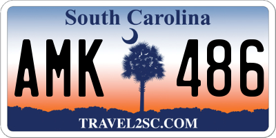 SC license plate AMK486