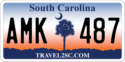 SC license plate AMK487