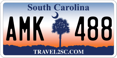SC license plate AMK488