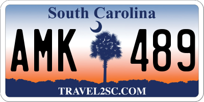 SC license plate AMK489
