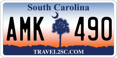 SC license plate AMK490