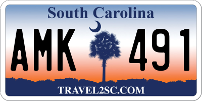 SC license plate AMK491
