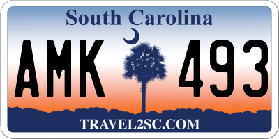 SC license plate AMK493