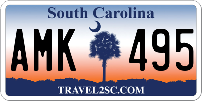 SC license plate AMK495