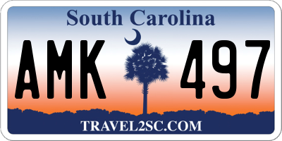 SC license plate AMK497
