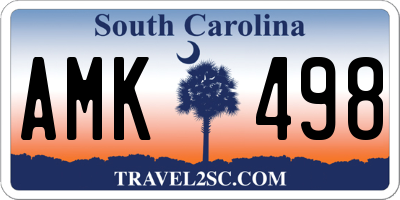 SC license plate AMK498