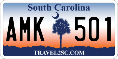 SC license plate AMK501