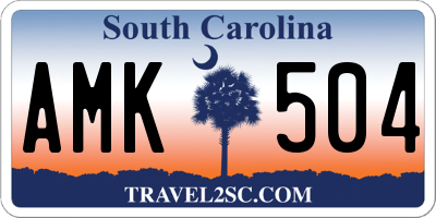 SC license plate AMK504