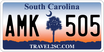 SC license plate AMK505