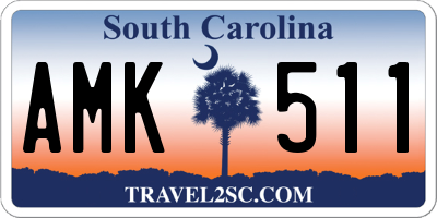 SC license plate AMK511