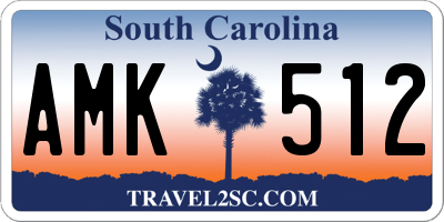 SC license plate AMK512