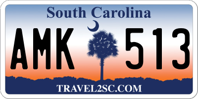 SC license plate AMK513