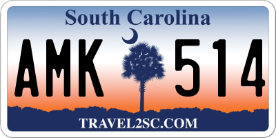 SC license plate AMK514