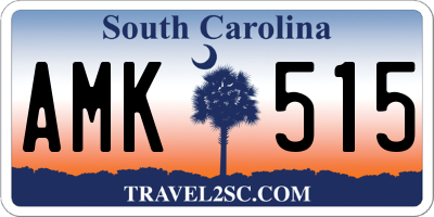 SC license plate AMK515