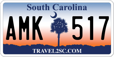 SC license plate AMK517