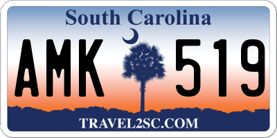 SC license plate AMK519