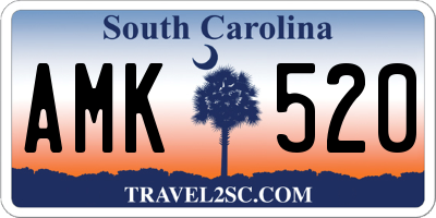SC license plate AMK520