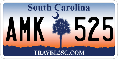 SC license plate AMK525