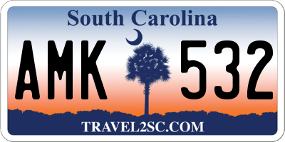 SC license plate AMK532