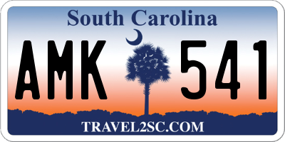 SC license plate AMK541
