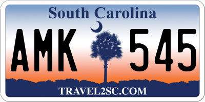 SC license plate AMK545