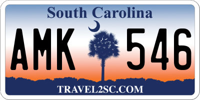SC license plate AMK546