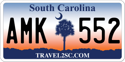SC license plate AMK552