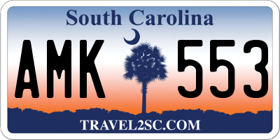 SC license plate AMK553