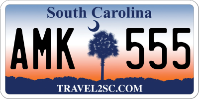 SC license plate AMK555