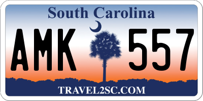 SC license plate AMK557