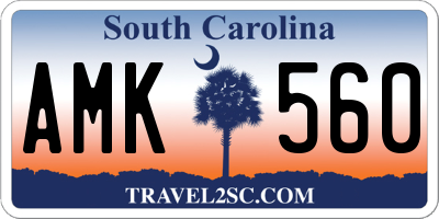 SC license plate AMK560